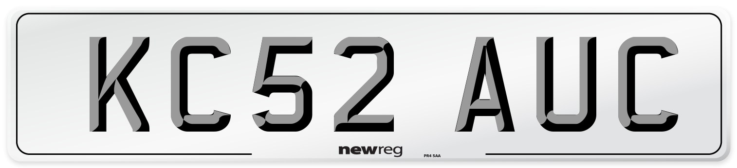KC52 AUC Number Plate from New Reg